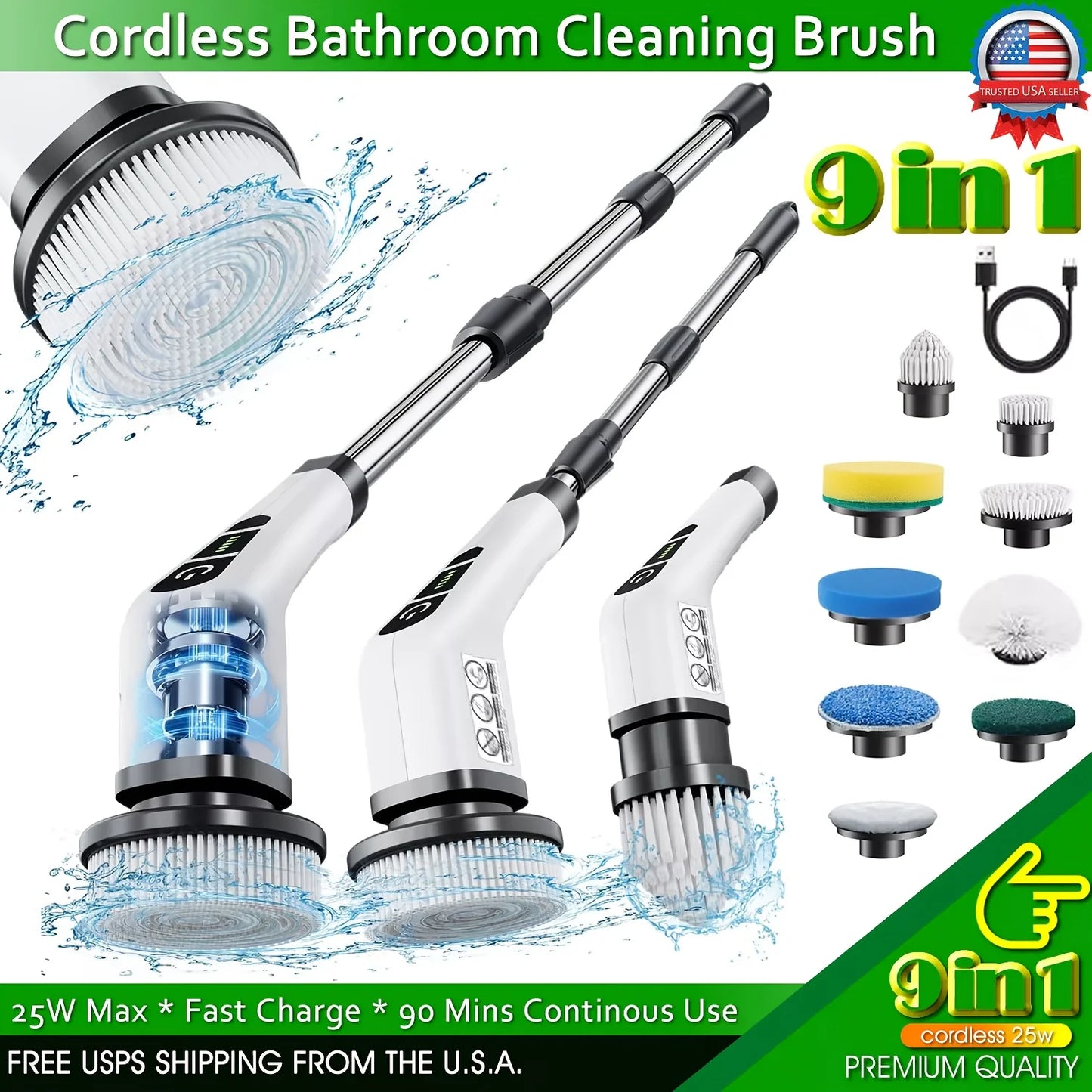 Pro Spin Scrubber (9 Heads)
